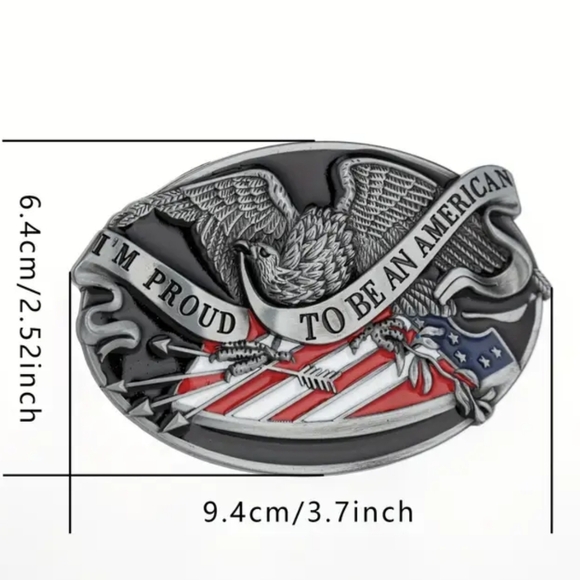 New American Eagle Belt Buckle, I\'m Proud To Be An American, T3MISB6E